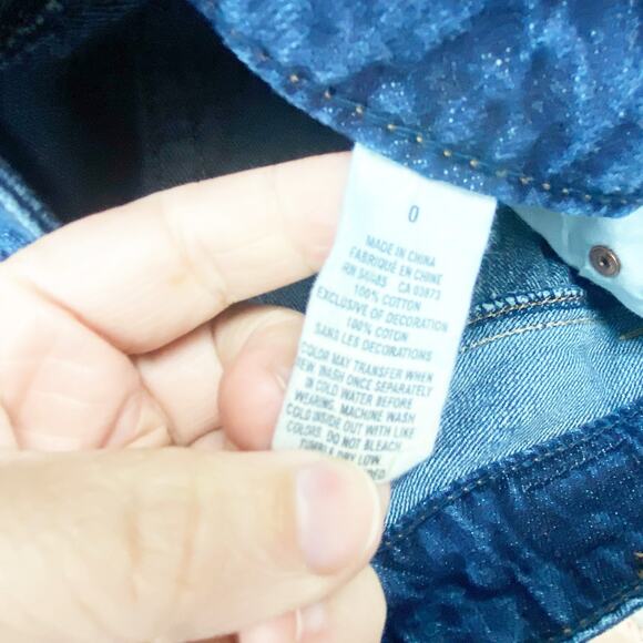 2/$30 American Eagle Outfitters 0 Womens Blue Distressed Raw Hem Jean Short - Picture 5 of 8